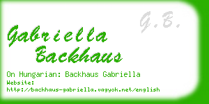 gabriella backhaus business card